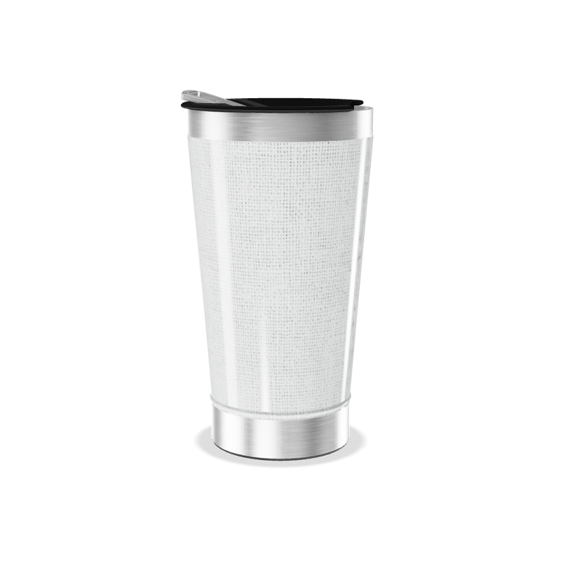 Copo Térmico - Textura Branca Aço Inox