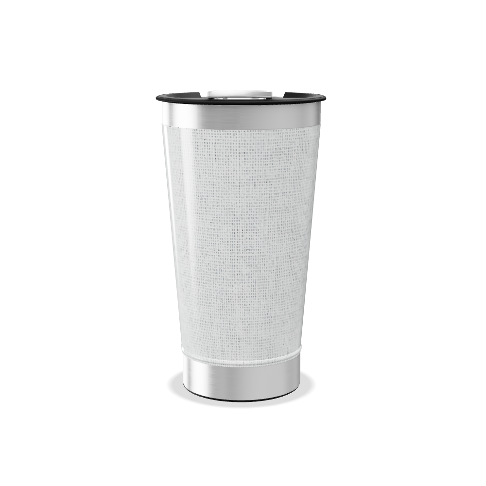 Copo Térmico - Textura Branca Aço Inox