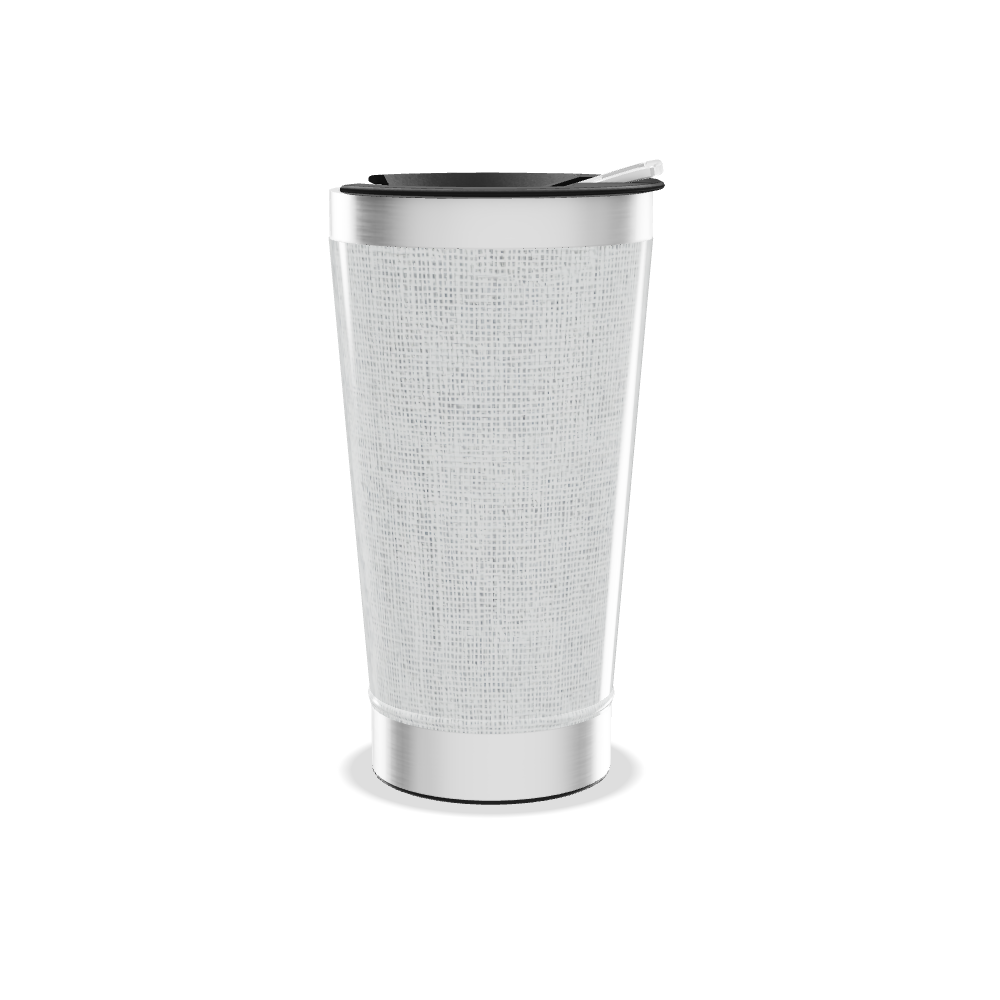 Copo Térmico - Textura Branca Aço Inox