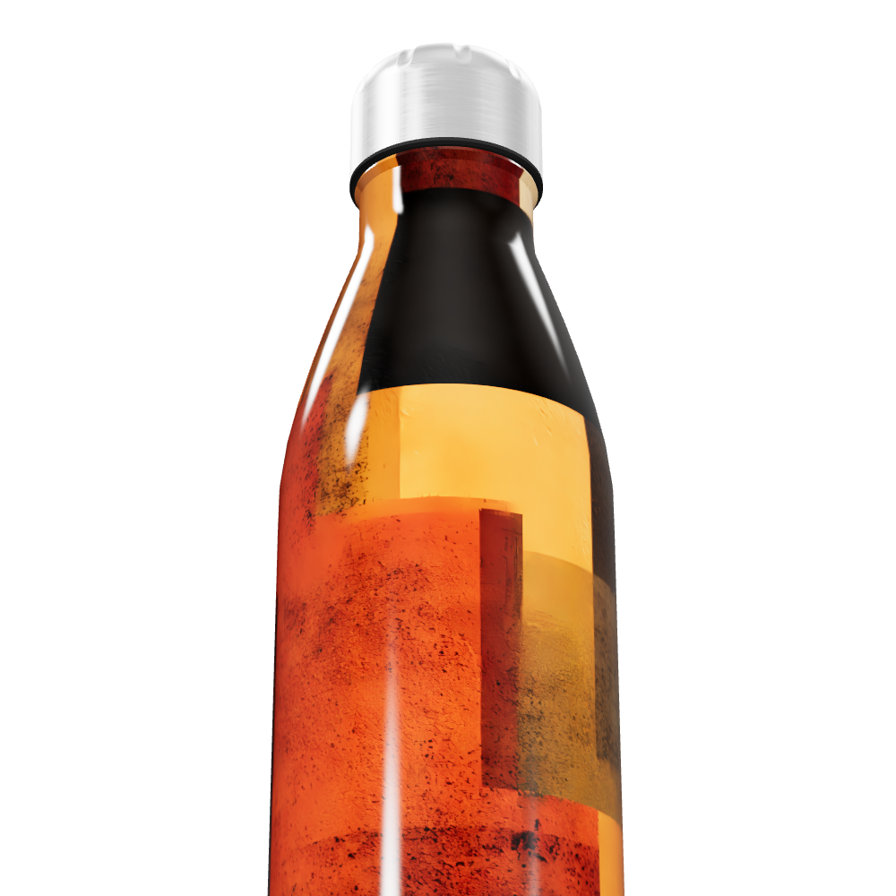 Garrafa Inox - Estampa Abstrata Colorida