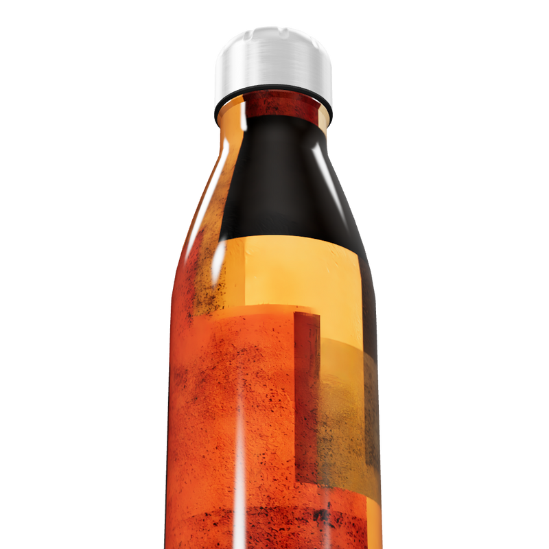 Garrafa Inox - Estampa Abstrata Colorida