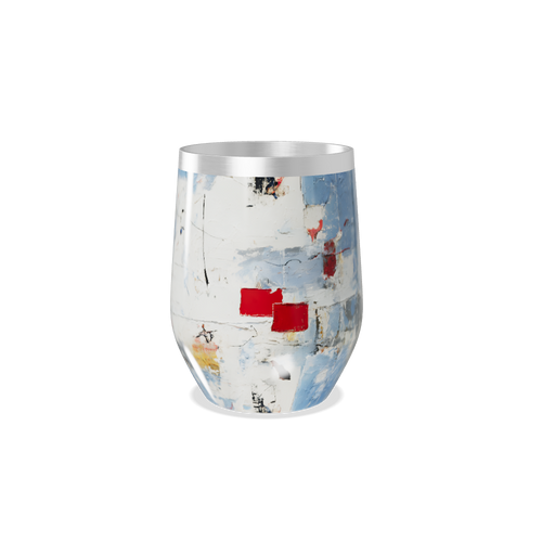 Copo Térmico Slim - Abstrato Vermelho e Azul