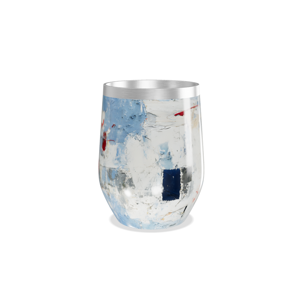 Copo Térmico Slim - Abstrato Vermelho e Azul