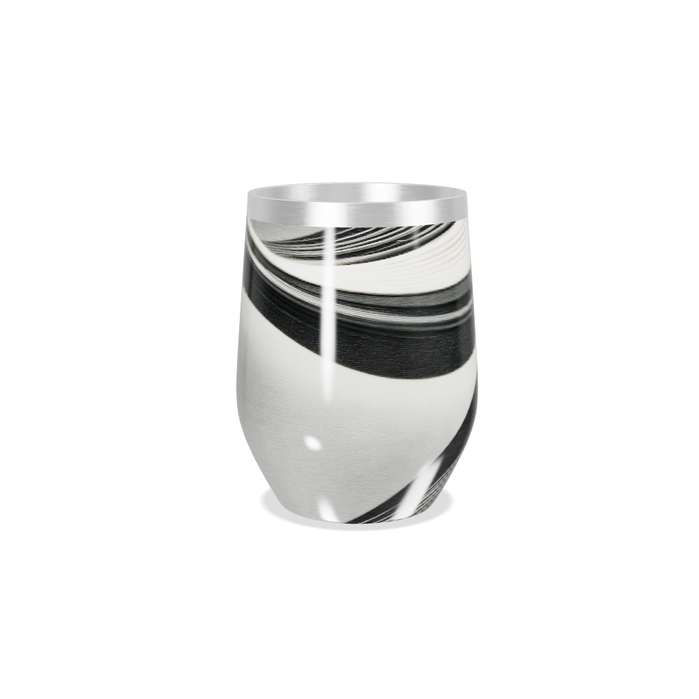 Copo Térmico Slim - Preto e Branco Listrado