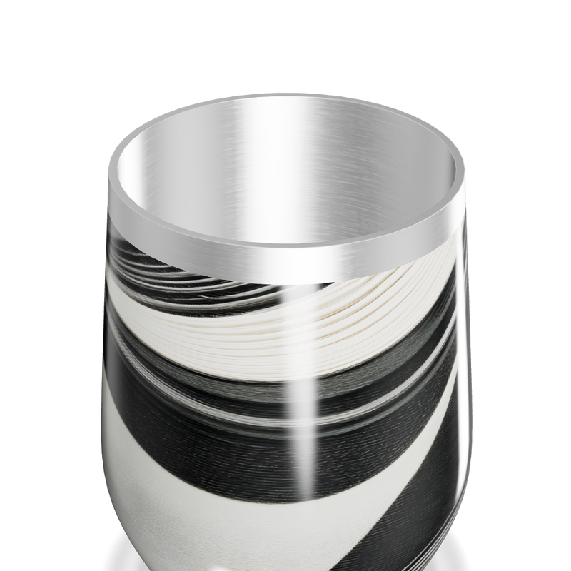 Copo Térmico Slim - Preto e Branco Listrado