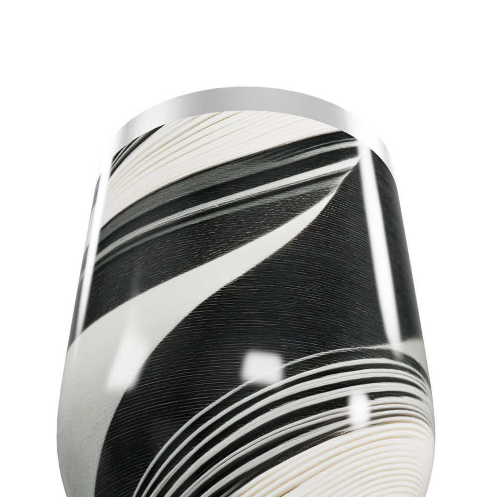 Copo Térmico Slim - Preto e Branco Listrado