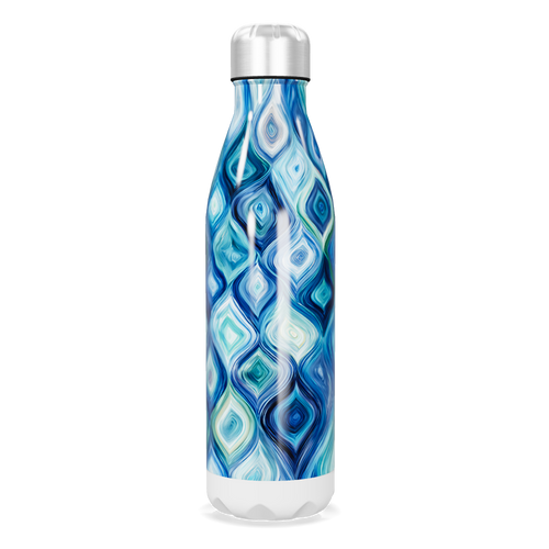 Garrafa Inox Azul - Estampa Ondas