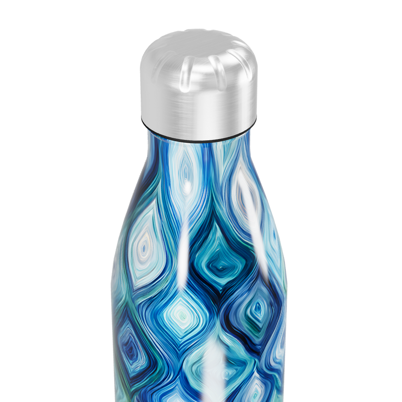Garrafa Inox Azul - Estampa Ondas