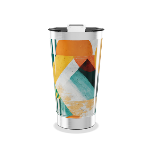 Copo Térmico - Com Estampa Geométrica Colorida