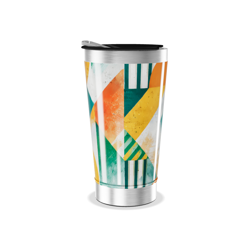 Copo Térmico - Com Estampa Geométrica Colorida