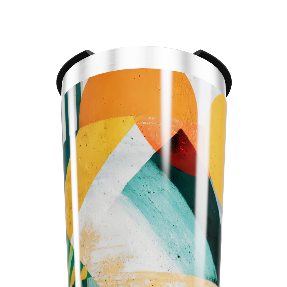 Copo Térmico - Com Estampa Geométrica Colorida