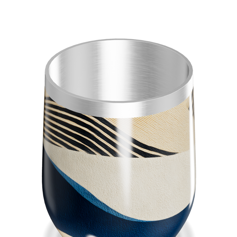 Copo Térmico Slim - Abstrato Azul e Bege