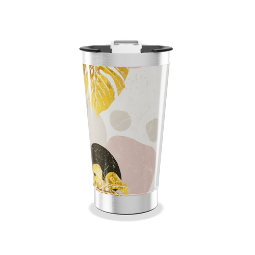 Copo Térmico - Estampa Folhas Coloridas