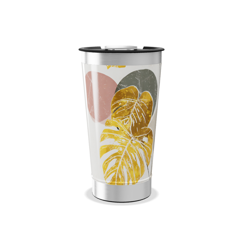 Copo Térmico - Estampa Folhas Coloridas