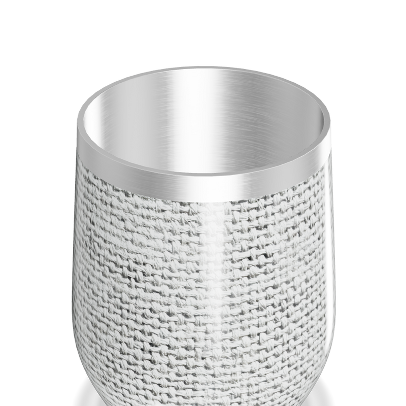 Copo Térmico Slim - Trama Cinza Aço Inox