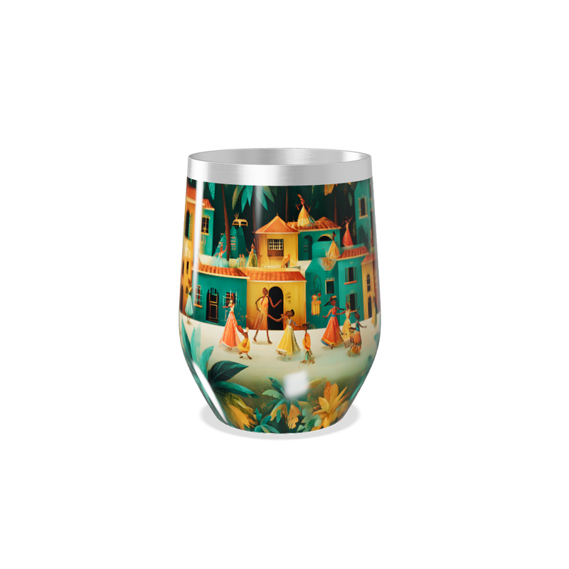 Copo Térmico Slim - Estampa Tropical Colorida