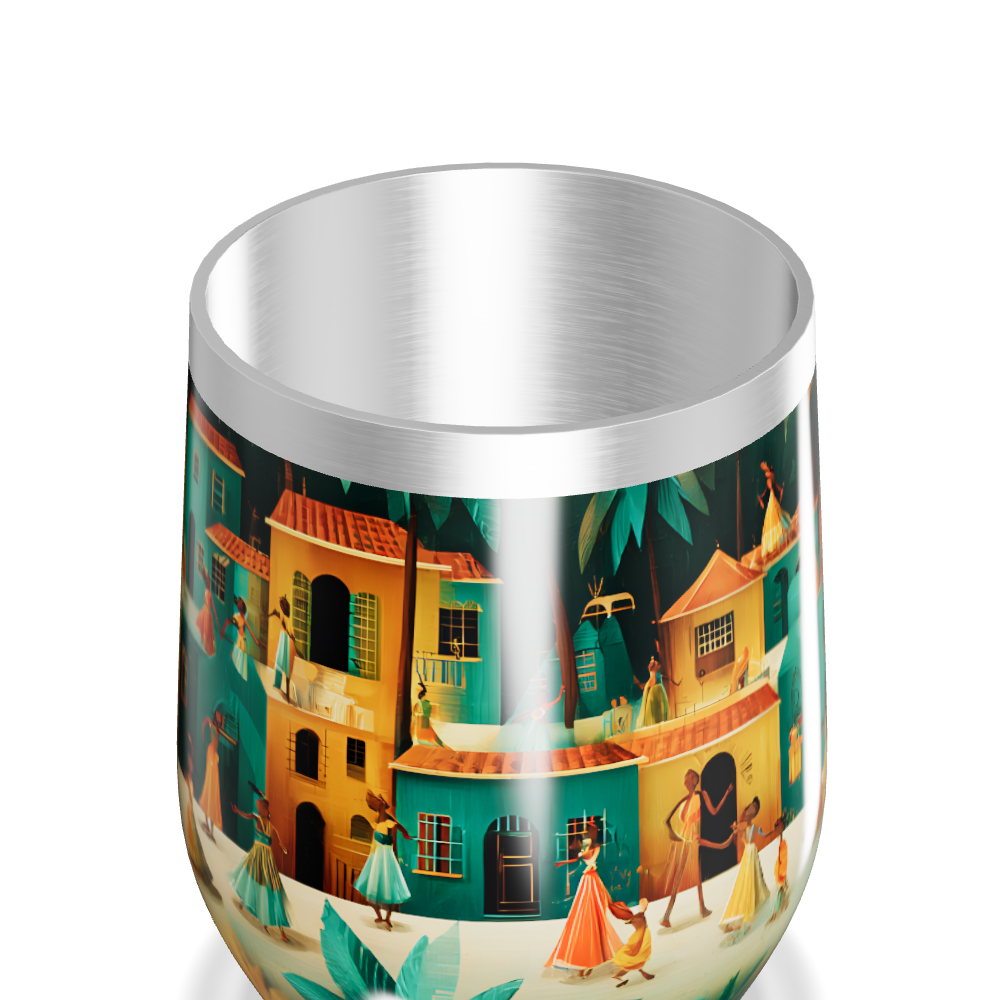 Copo Térmico Slim - Estampa Tropical Colorida