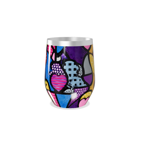 Copo Térmico Slim - Colorido Abstrato Aço Inox