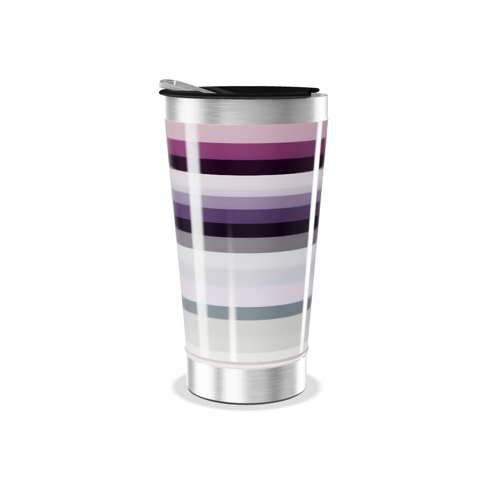 Copo Térmico - Listrado em Aço Inox