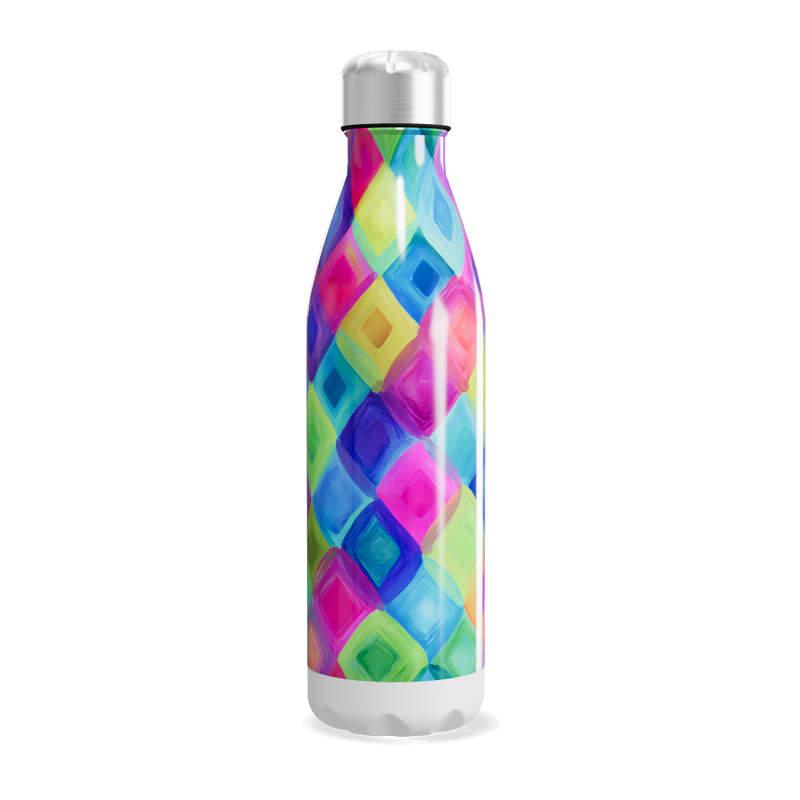Garrafa Inox - Estampada Colorida Geométrica