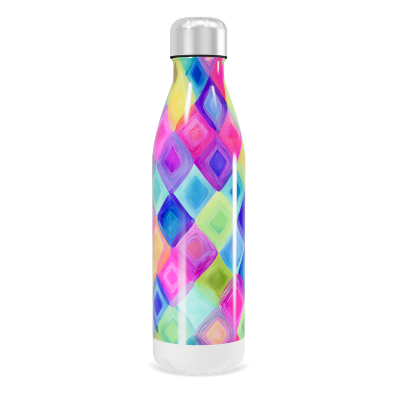 Garrafa Inox - Estampada Colorida Geométrica