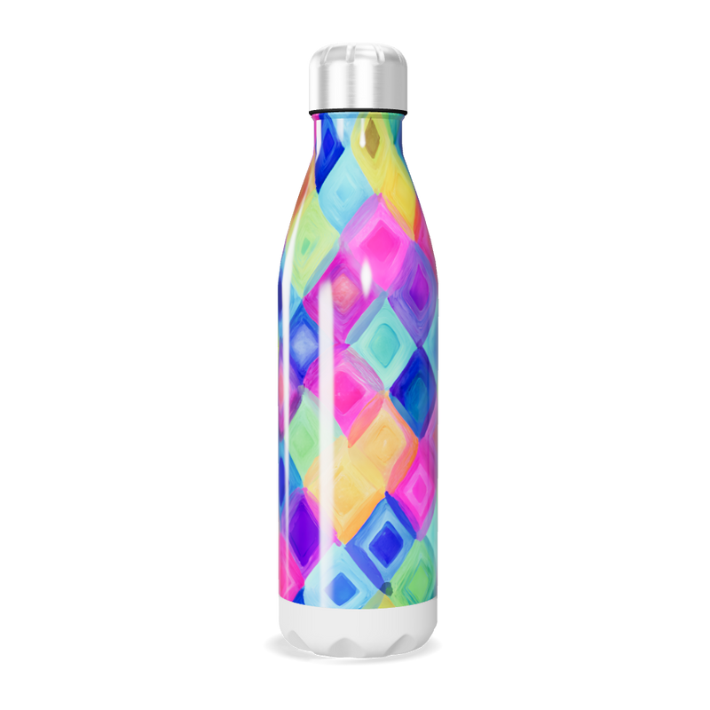 Garrafa Inox - Estampada Colorida Geométrica