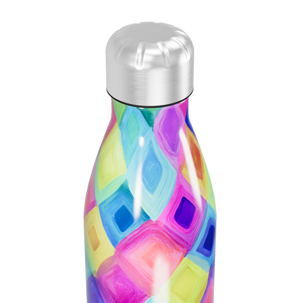 Garrafa Inox - Estampada Colorida Geométrica