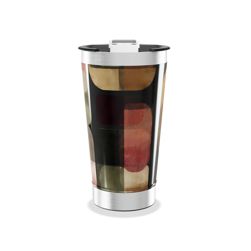 Copo Térmico - Estampa geométrica colorida