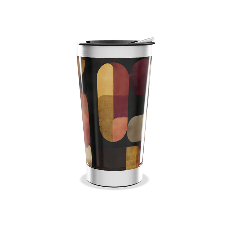 Copo Térmico - Estampa geométrica colorida