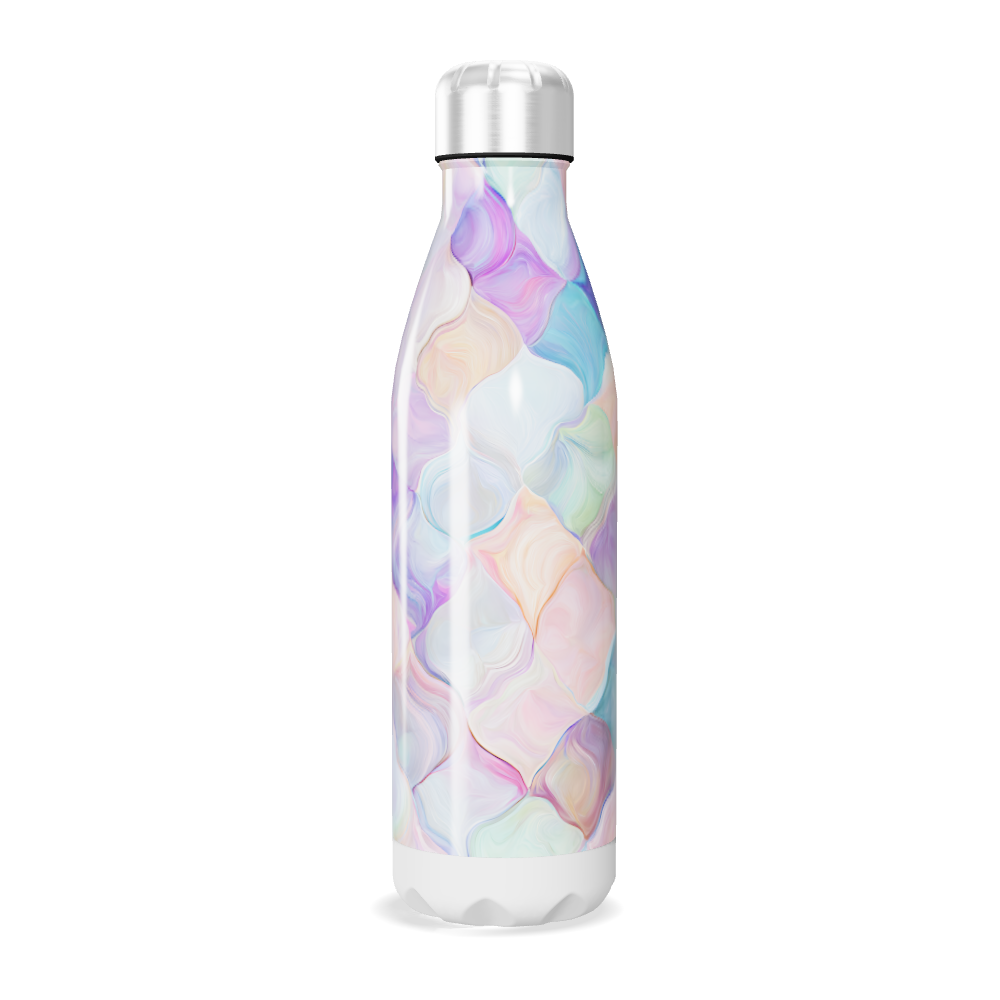Garrafa Inox - Colorida com Estampa Abstrata