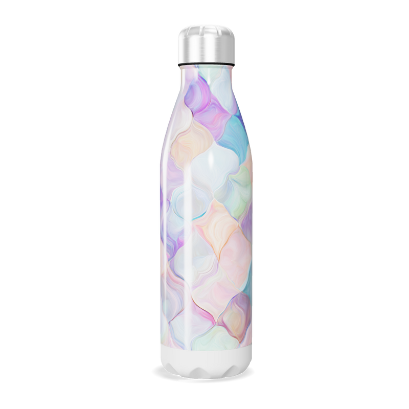 Garrafa Inox - Colorida com Estampa Abstrata