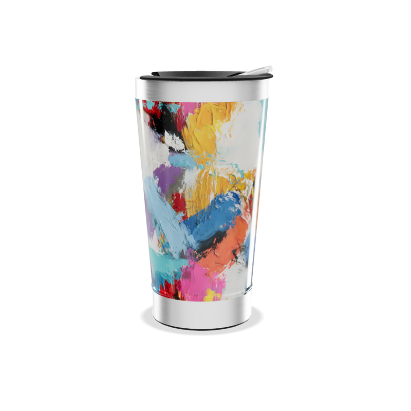 Copo Térmico - Estampa Abstrata Colorida
