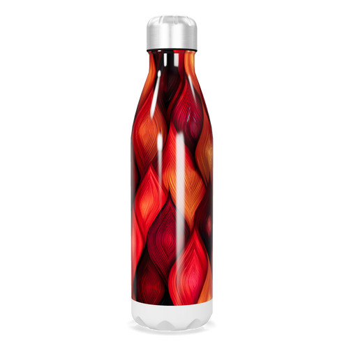 Garrafa Inox - Estampa Vermelha Abstrata