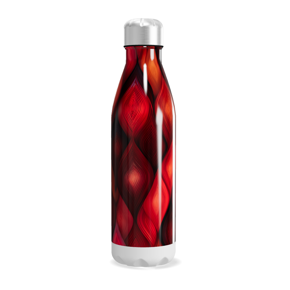 Garrafa Inox - Estampa Vermelha Abstrata