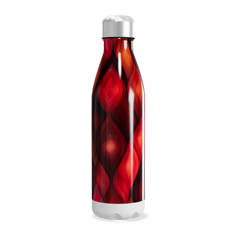 Garrafa Inox - Estampa Vermelha Abstrata