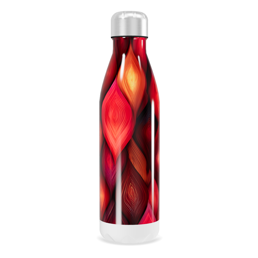 Garrafa Inox - Estampa Vermelha Abstrata
