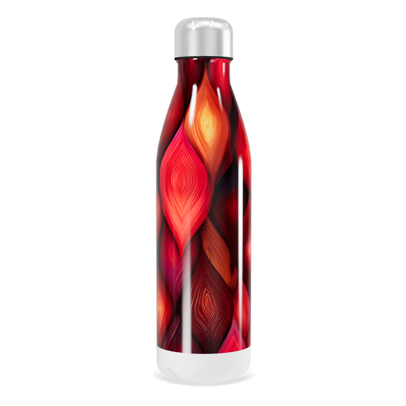 Garrafa Inox - Estampa Vermelha Abstrata