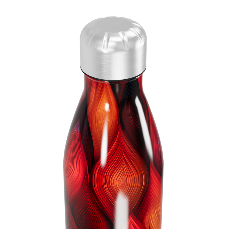 Garrafa Inox - Estampa Vermelha Abstrata