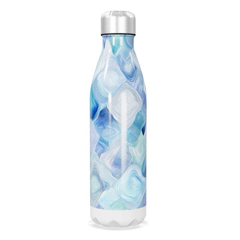 Garrafa Inox Azul Marmorizada 500ml