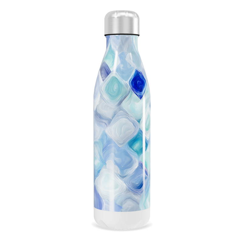 Garrafa Inox Azul Marmorizada 500ml