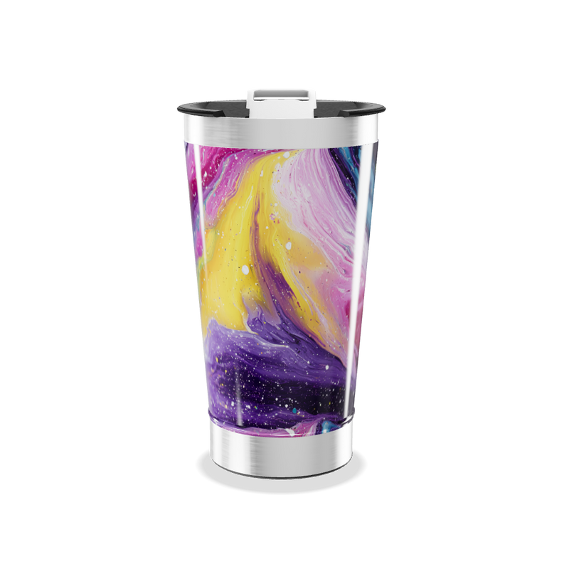 Copo Térmico - Estampa Abstrata Colorida