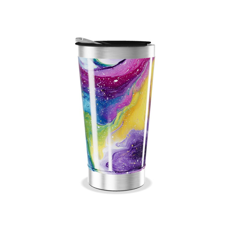 Copo Térmico - Estampa Abstrata Colorida