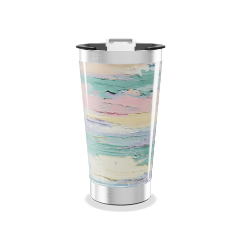 Copo Térmico - Estampa Pastel Aquarela
