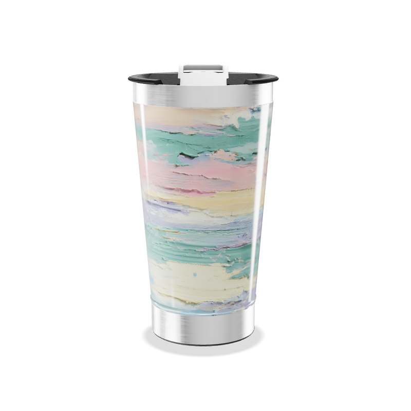 Copo Térmico - Estampa Pastel Aquarela