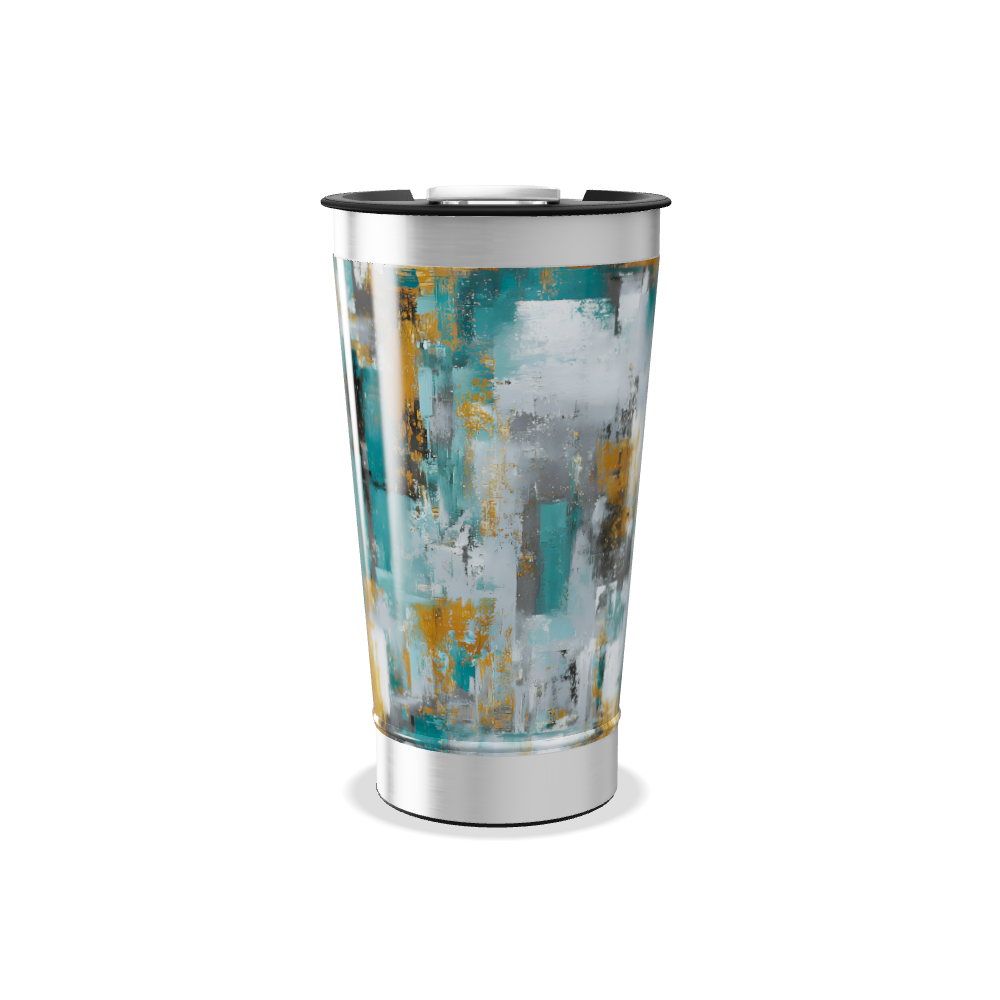 Copo Térmico - Estampa Abstrata Colorida