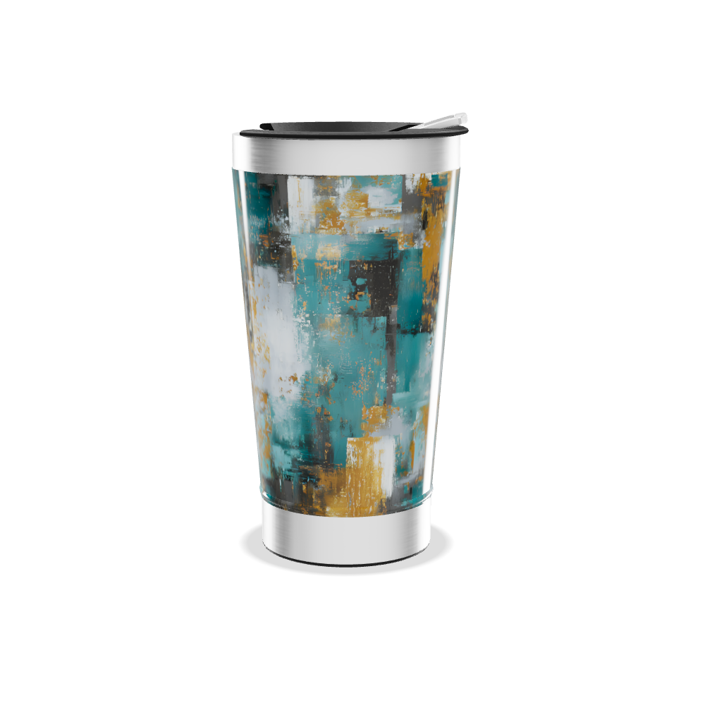 Copo Térmico - Estampa Abstrata Colorida