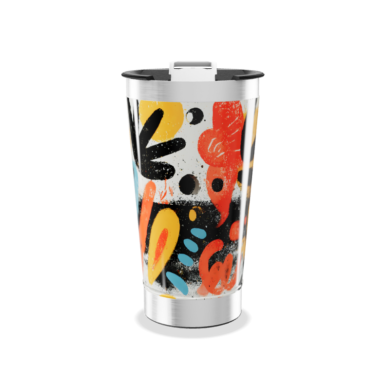 Copo Térmico - Estampa Colorida Abstrata