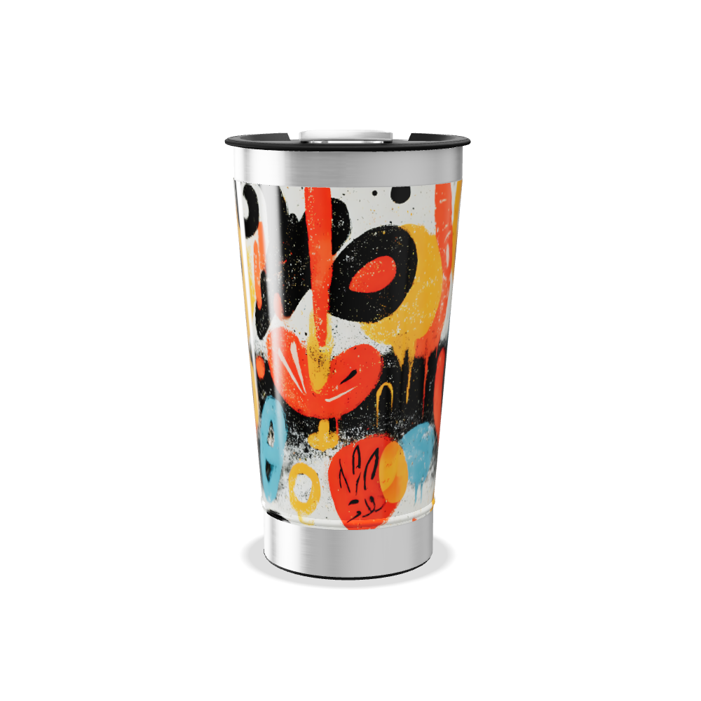 Copo Térmico - Estampa Colorida Abstrata