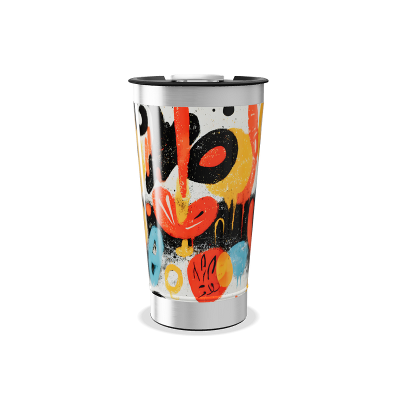 Copo Térmico - Estampa Colorida Abstrata