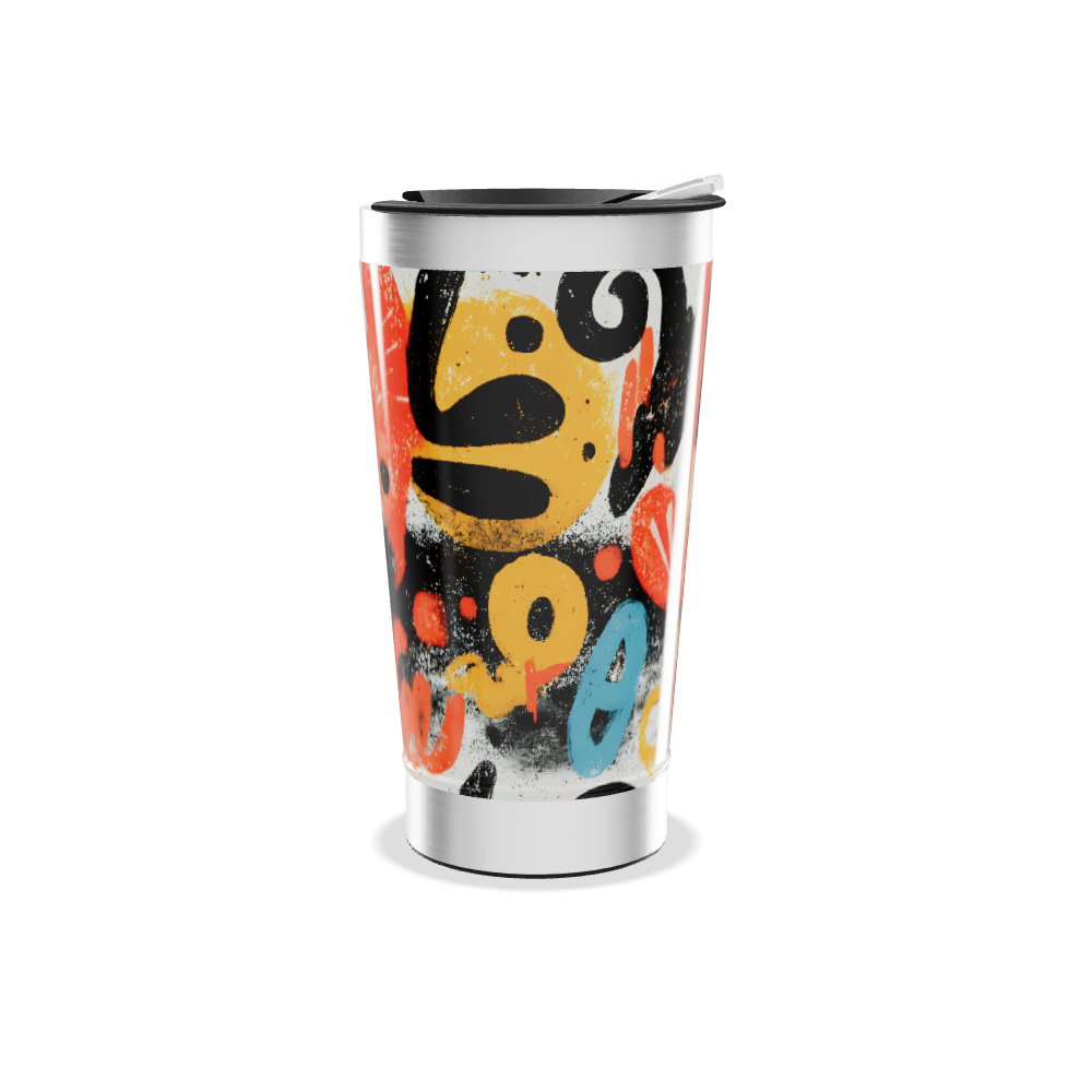Copo Térmico - Estampa Colorida Abstrata